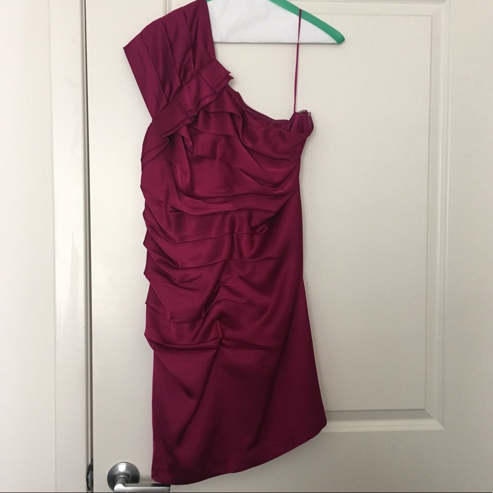One Should Satin dress with Rouching